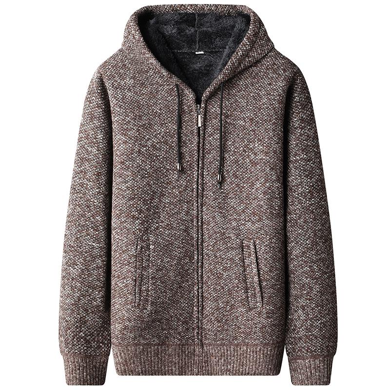 2026 New Arrival Knitted Sweater Men Spring Autumn Casual Fleece Cardigan Men Sweaters Coats Solid Color Plus Size 4XL