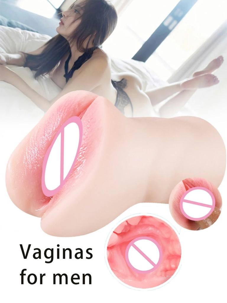 Real Rubber Vagina Artificial Dragonfly Male Genital Area Deep Throat Male Toys18 for Adult Pleasure