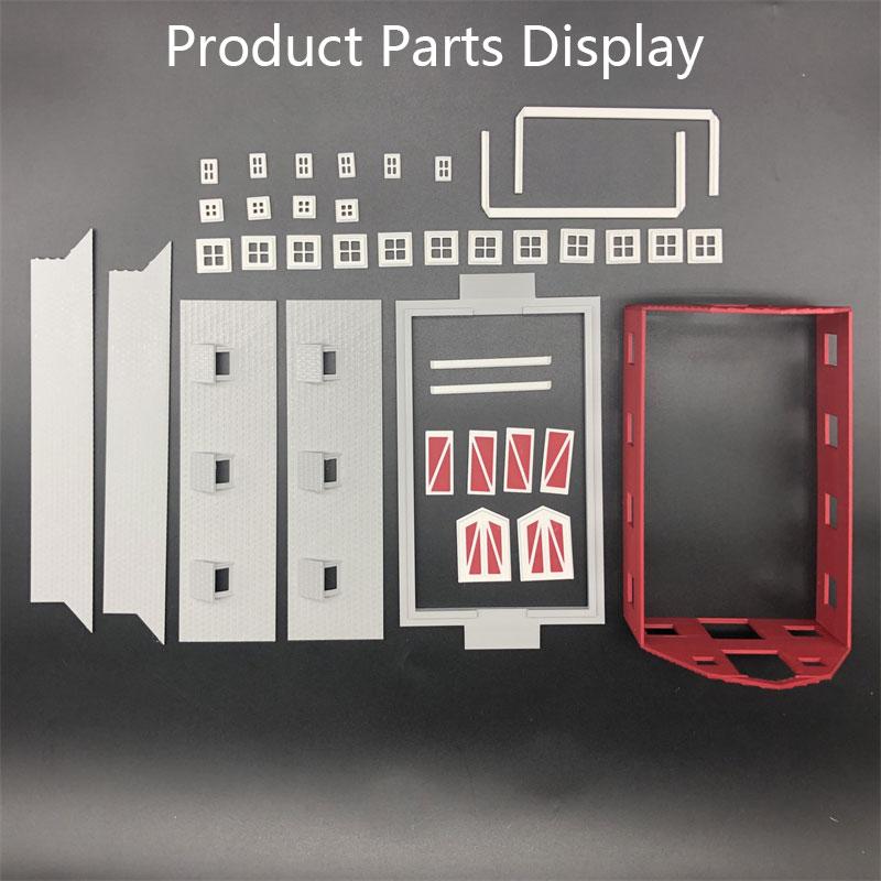 

1/87 HO Scale Plastic Model Kit Unique Red Barn Building Model Exquisite Miniature Diorama DIY Hobby Collection Assembly Model