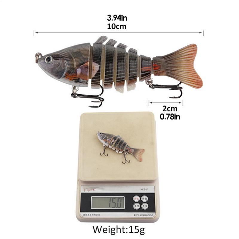 Swimbait Fishing Lures 7-Jointed Simulation Tackle For Fishing Realistic Angling Swimbaits For Saltwater Freshwater Pond Ice