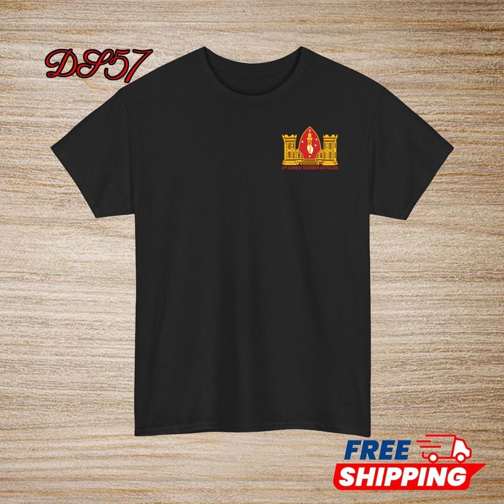 2nd Combat Engineer Battalion USMC Small Logo T-Shirt S-5XL Made In USA Unisex T-Shirt XXL