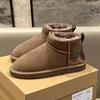 Dames snowboots van echt leer en wol, winter regen winter regen fleece gevoerd verdikt warm grote katoenen schoenen