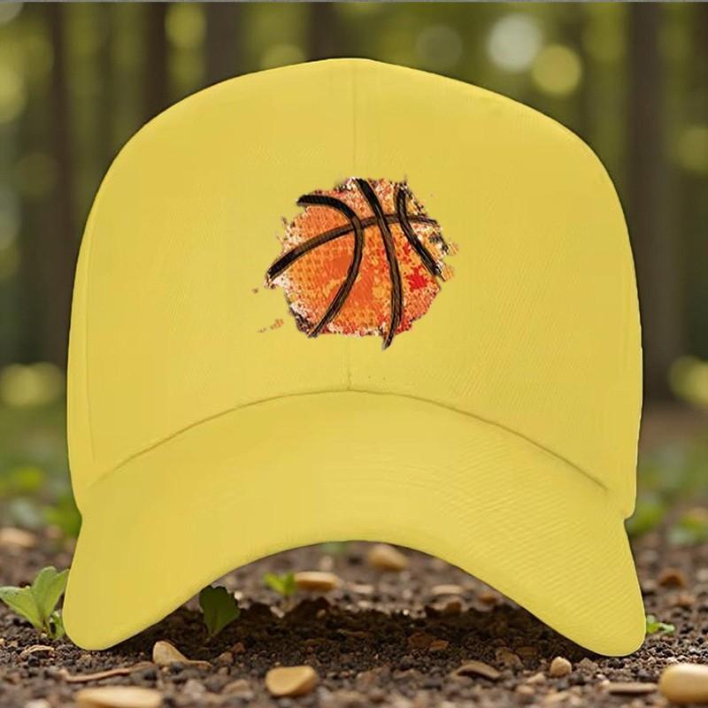 Basketball Graphic Baseball Cap Creative Sport Design Outdoor Adjustable Sun Hat