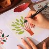 6 Pcs Tree Stencils Cartoon Leaf Stencils Hollow Out Drawing Templates for DIY Projects Reusable Painting Template