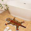 Tappeto Curvo a Forma di Tigre Vintage Antiscivolo Morbido Tappetino per Pavimento del Bagno Tappetino per l'Ingresso della Camera da Letto Decorazione per la Casa