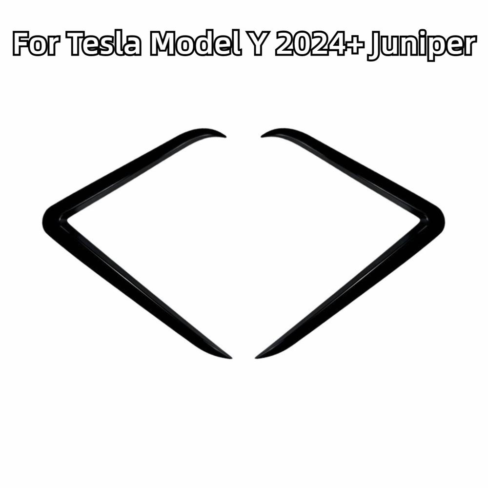 1Pair Carbon Look Fog Lamp Wind Fin Spoiler for Tesla Model Y 2024+ Juniper Body Enhancement
