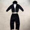Trendy Cross-Border Zipper Hoodie Jacket with Versatile Long Pants