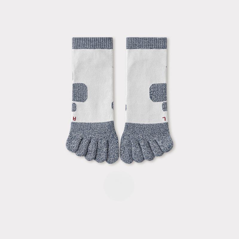 Terry Socks Men's Five Fingers Socks Towel Bottom Cotton Non-slip Anti-pilling Mesh Sweat Breathable Anti-odour Spring Socks
