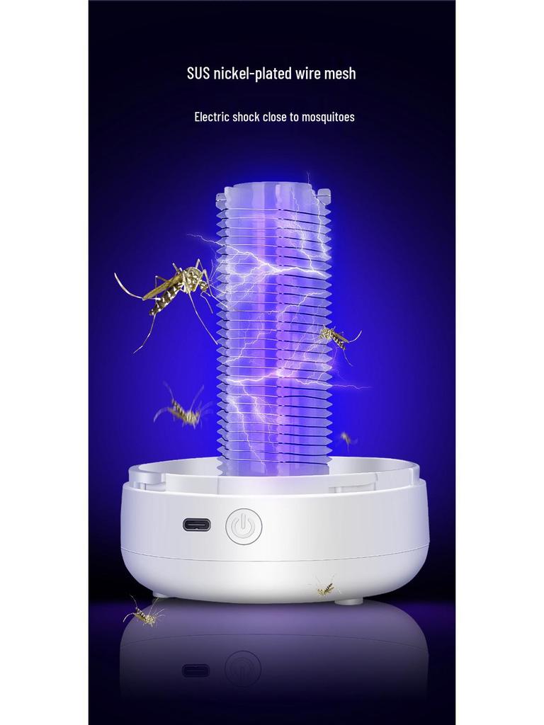 USB Wall-Mountable Night Light & Mosquito Killer Lamp for Bedroom