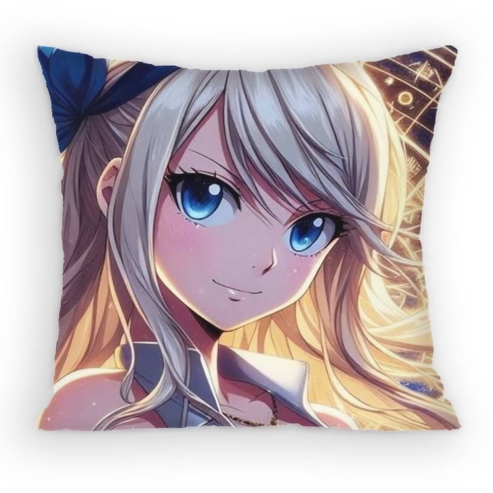 FAIRY TAIL Lucy Pillow Case Sofa Living Room Bedroom Headboard Backrest Cushion Square Cushion Nap Time