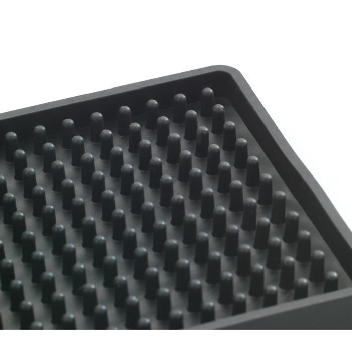 Tapis d'égouttage - wenko - maxi - noir - 40x30cm - plastique souple