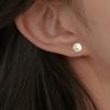 Freshwater Pearl Stud Earrings Women's Simple Fashion Commuter Niche Design Ear Bone Earrings