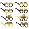 8Pcs18~ 80Th Birthday Party Decoration Glasses Birthday Party Atmosphere Photo Props