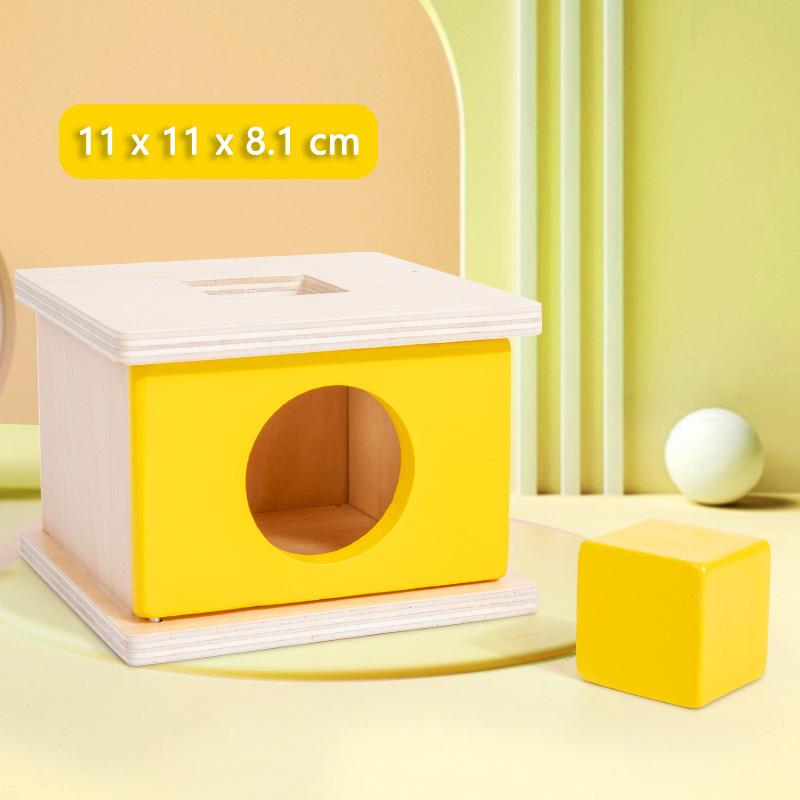 Holzobjekt Dauerhafte Box Montessori Spielzeug Baby Sortieren Zuordnen Box Ball Münze Sensorisch Dropsy Farbe Form Lernspiele Kind