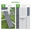 Fir Wood Chicken Coop with House, Nesting Box and Outdoor Area, 214x101x91.5 cm, Grey