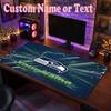Seattle Seahawks Benutzerdefinierter Name Text Mauspade, Große Schreibtisch-Mausmatte Personalisierte Home-Office-Geschenk