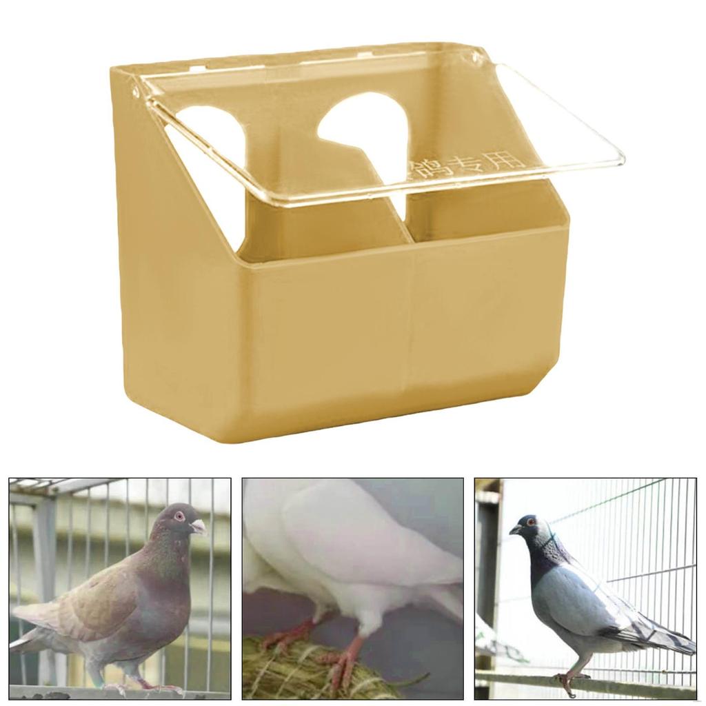 Hanging Box Pigeon Feeder Heavy Duty Two Hole Dove Bird Feeding Case Food for Canaries,