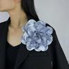 Fashion Large Flower Brooch Colorful Satin Fabric French Flower Brooch Handmade Suit Sweater Coat Decor Pins Brooches