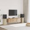 Speaker Stands (2 Pcs) Sonoma Oak Finish 30 X 30 X 60 Cm Particleboard