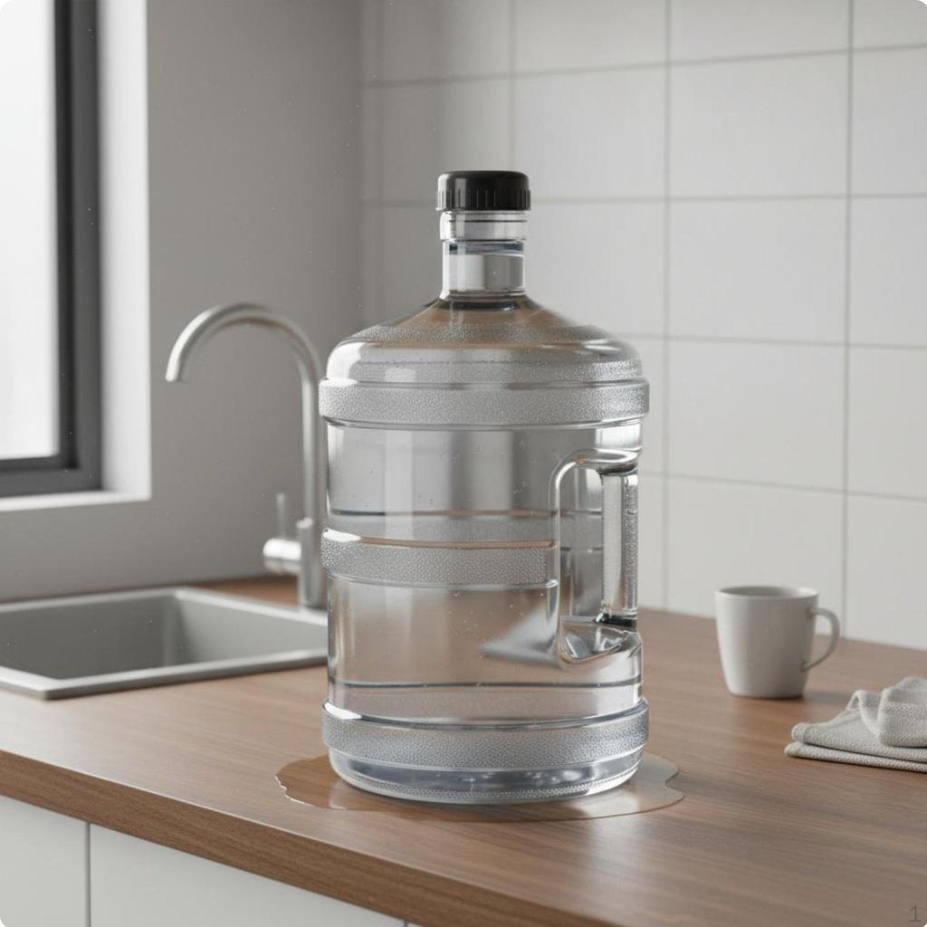 Water Chiller Bottle Food Grade Refillable Jug Portable Handle Household Storage for Campers,