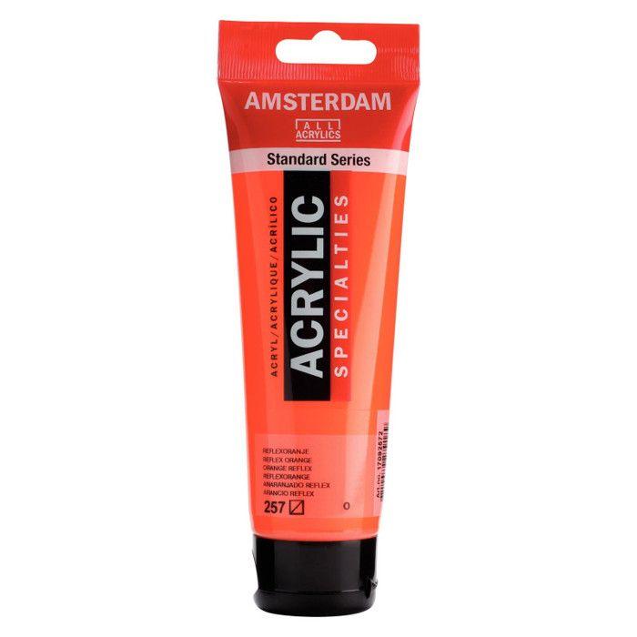 Peinture acrylique - TALENS - AMSTERDAM - 120ML - Orange - 70 couleurs disponibles