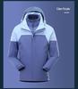 All-Weather 3-in-1 Detachable Mountain Jacket: Waterproof, Windproof, and Warm for Outdoor Climbing - Men's and Women's Styles