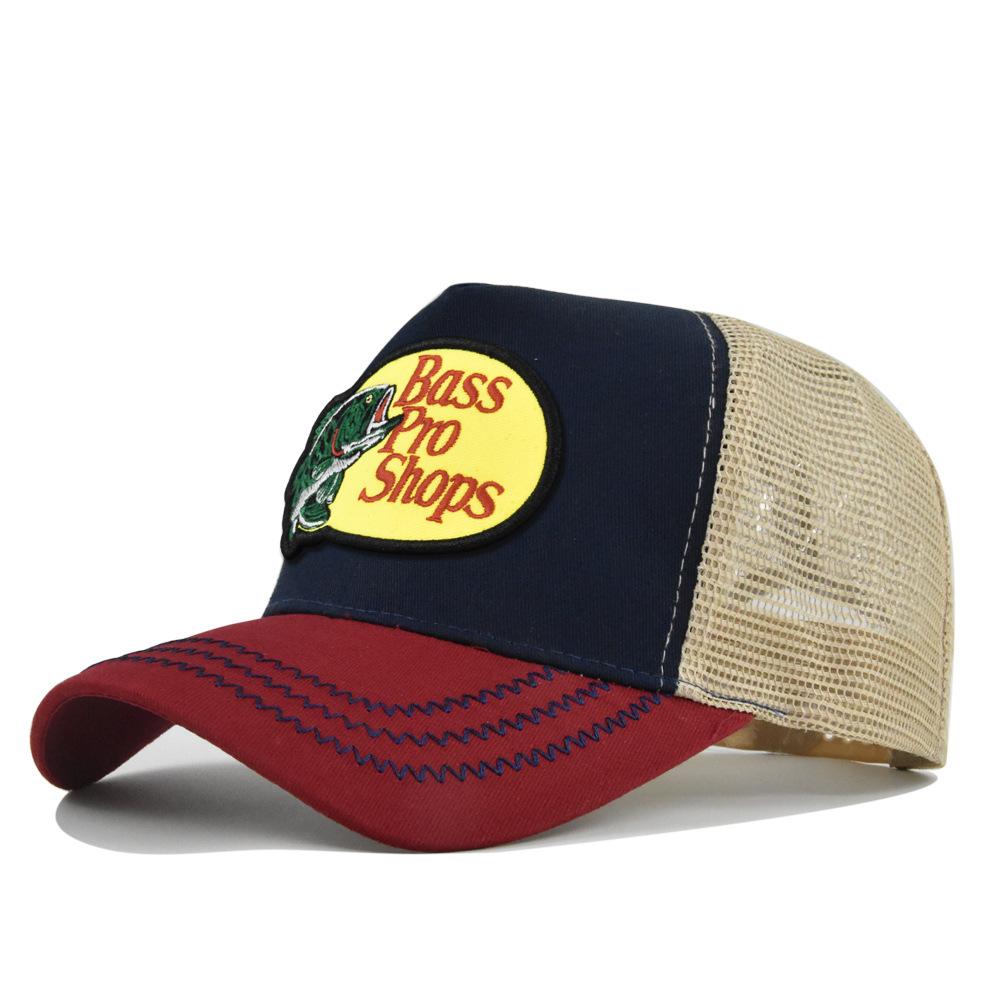 Cap Tongue Duck Vintage Style Bass Embroidered Animal Pattern Protection Sun