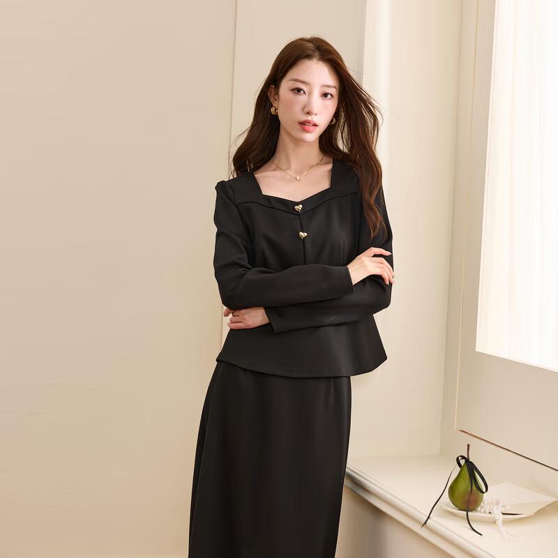 

Sancai Комплект зимний из двух частей большого размера: топ и юбка А-силуэта 2XL