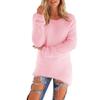 European American Style Casual Crew Neck Long Sleeve Pullover Knit Sweater