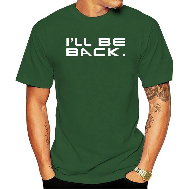 Summer 2021 Casual Tshirt Terminator Genisys I Ll Be Back Print Pattern Oneck Short Sleeve Tee Tops