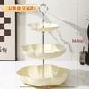 Light Luxury Cream Fruit Plate Household Living Room Coffee Table Ornament Front Desk Candy Plate Multi-Layer Flower Fruit Plate For Snacks