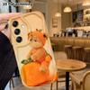 Carcasa de telefon: Husă de protecție 2D plată pentru Samsung Galaxy A34 A35 M05 M06 S20 S22 S21 FE Plus 5G, ursuleț portocaliu, perfectă pentru Crăciun și Halloween
