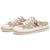 New MLB Playball Mule Monogram Lightweight And Breathable Low Top Skateboard Shoes Unisex Beige 3AMUM212N-50BGD