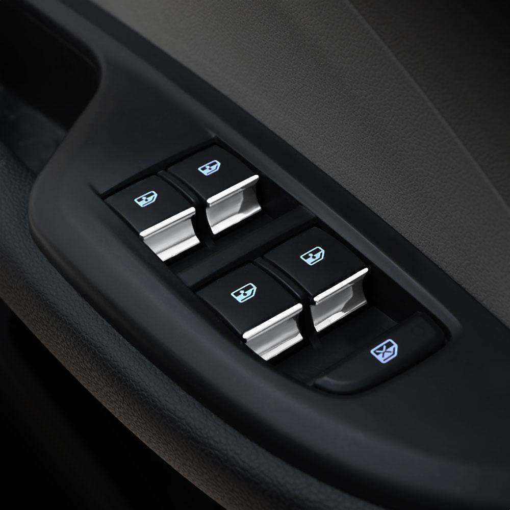 For Chevrolet Cruze 2009-2015 Car Window Lift Button Sticker Sequins 7pcs/set Trim Accessories
