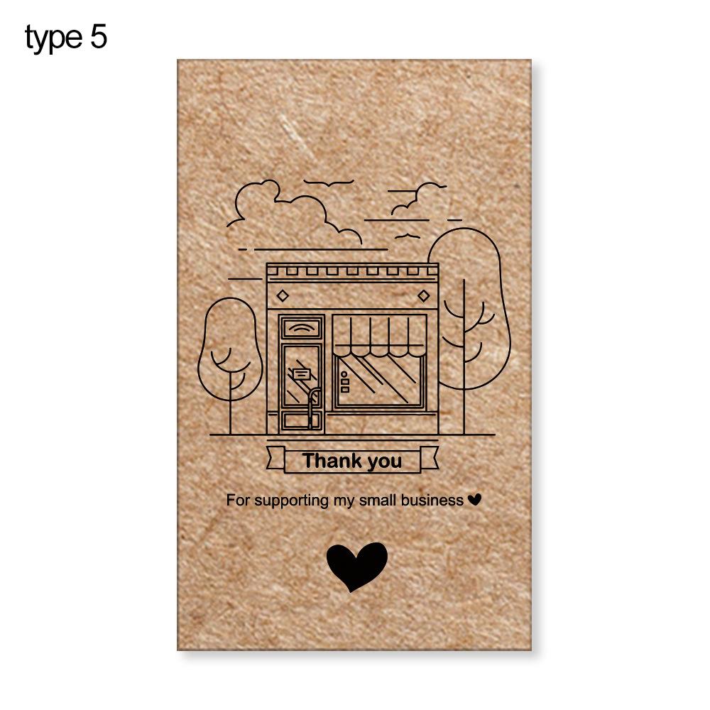 30PCS Online Retail Cardstock Package "Thank You For Your Order" Postcards Greeting Labels Kraft Paper Cards Express Appreciate