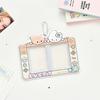 MINKYS Cute Bear 3-inch CP Card Holder Heart-Shaped 2 Grid Card Holders Photo & ID Protectors Idol Photo Card Organizers