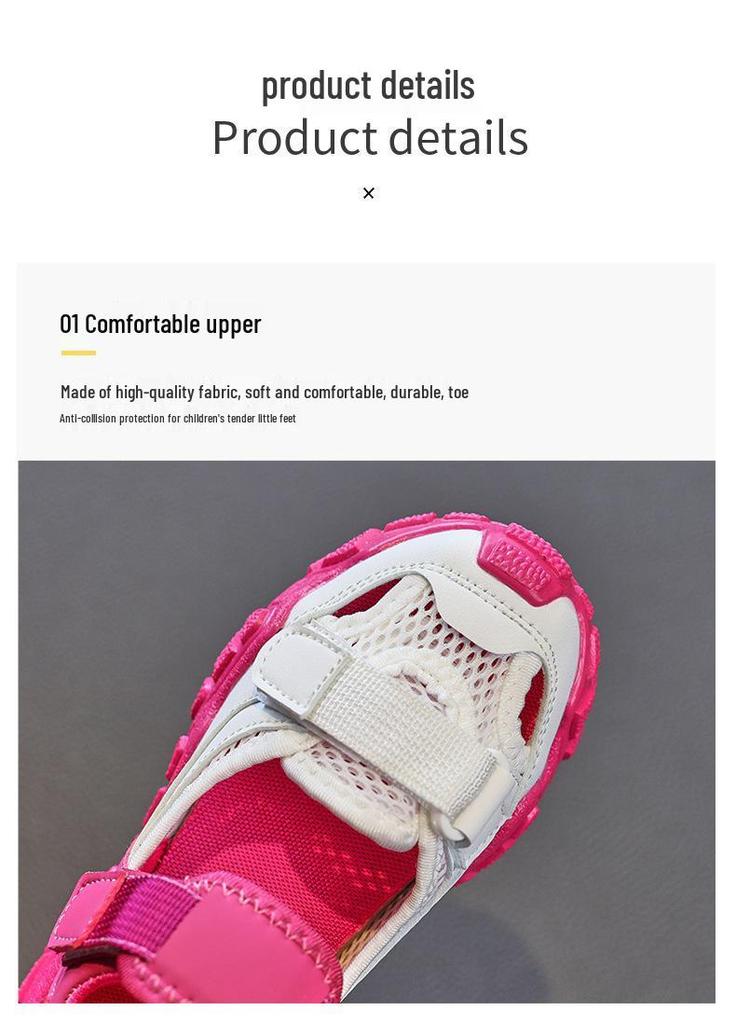 Sandales Couleurs Bonbon pour Enfants 2026: Nouvelles Chaussures de Sport Respirantes en Mesh pour Enfants