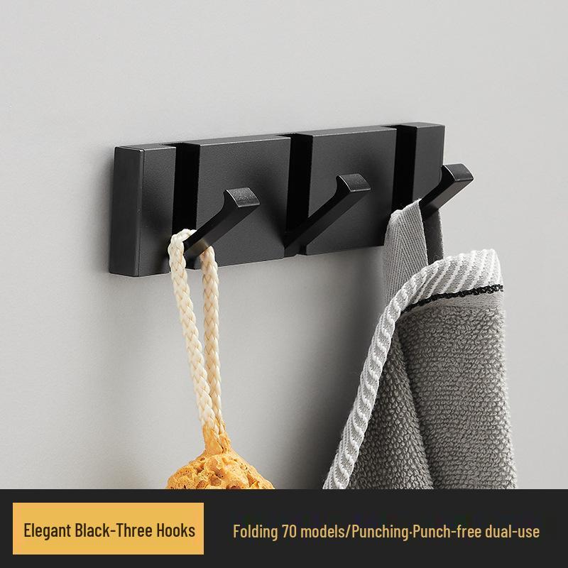 Elegant No-Drill Foldable Hidden Coat and Hat Hook for Entryways