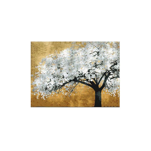 

Золотое, серебряное, богатое дерево, современные картины на холсте, абстрактное искусство для гостиной, постеры и принты, пейзажные картины без рамы 21cm×30cm NoFrame