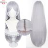 High Quality Frieren Cosplay Wig Anime Frieren At The Funeral 85cm Long Silver White Wigs Heat Resistant Synthetic Wigs