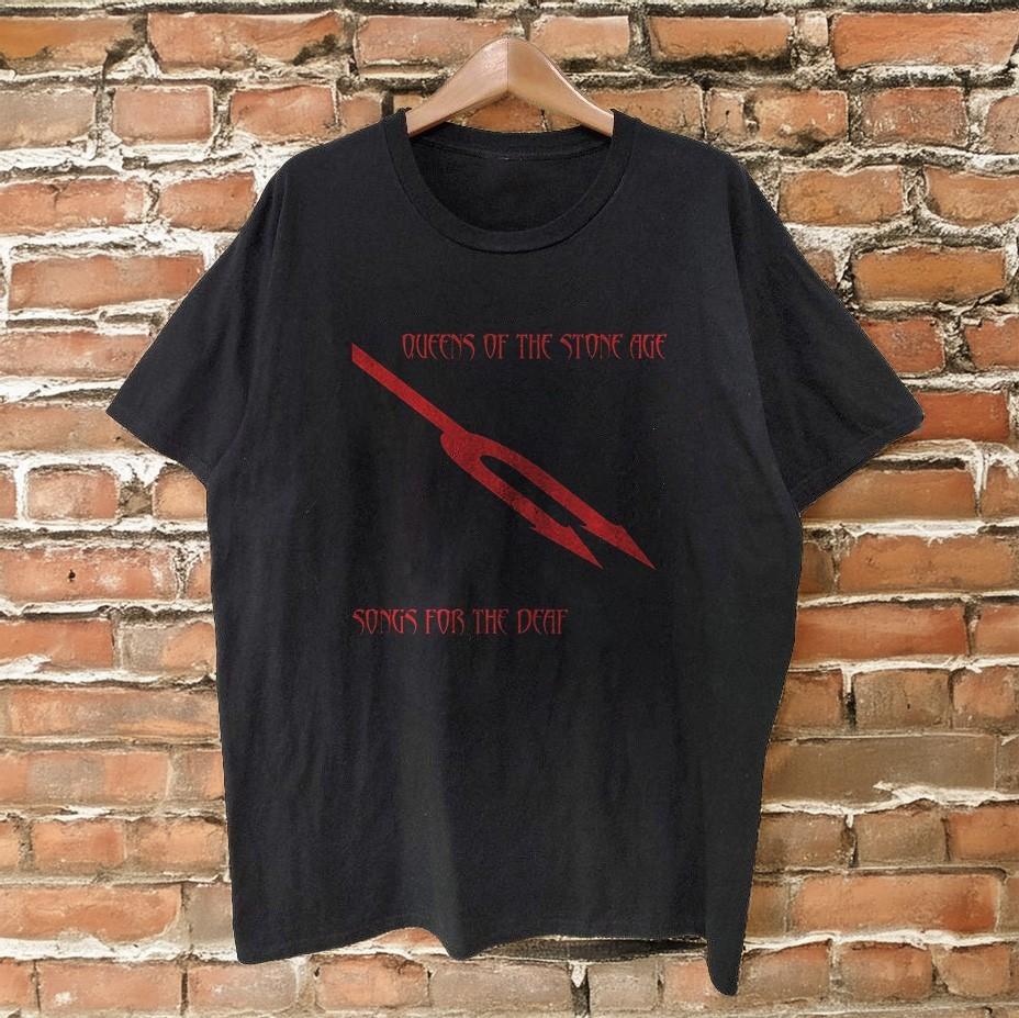 Queens Of The Stone Age Songs For The Deaf Red Trident TShirt Size S5XL Unisex T-Shirt S