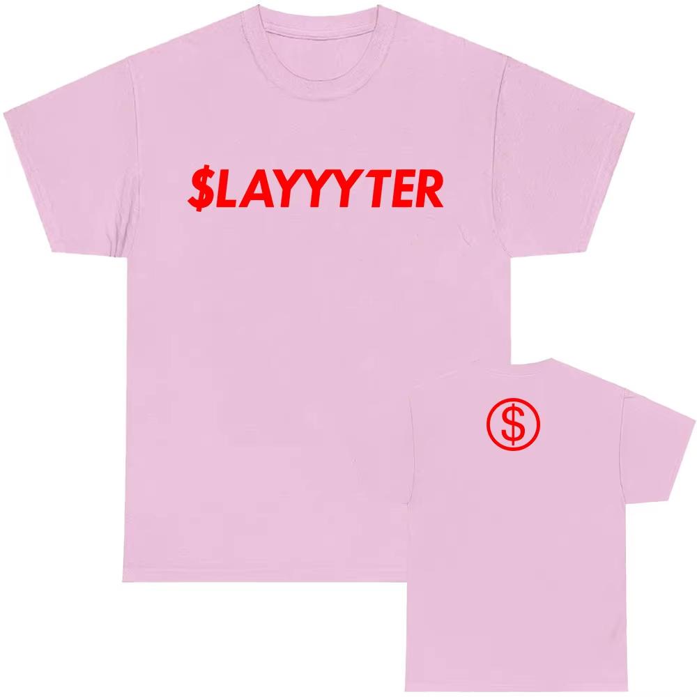 NEW Album WORT GIRL IN AMERICA Tshirt Singer Slayyyter Graphic Print Top Summer Short Sleeve Pure Cotton Tee Unisex Streetwear