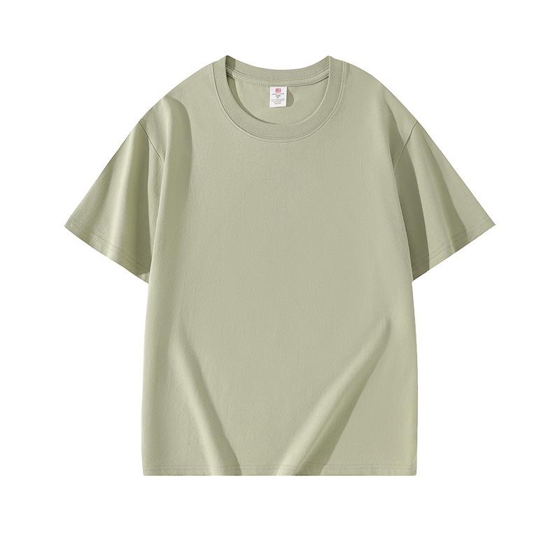 VEZFAA Women's Fashion Casual Solid Color Print Summer Spring Short Sleeve O-Neck Blouses & Shirts