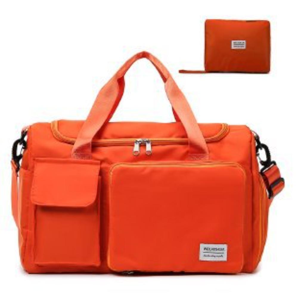 New large-capacity luggage bag foldable shoulder bag swimming fitness fashion oblique span bag dry and wet separation travel bag