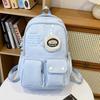 Japanese & Korean Style Large Capacity Color Block Backpack for High & Middle School Girls