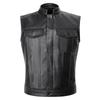 Classical Men Stand Collar Motorcycle Biker Vest Male Stylish Clothing Autumn Winter Men's Faux Leather Waistcoat