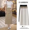 Summer 2025 Women's Mid-length A-line Hip Wrap Skirt - Versatile, Slimming, Casual Fashion