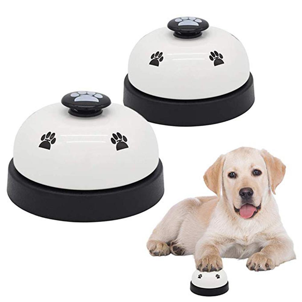 New pet toy training bell (white (white + black button))