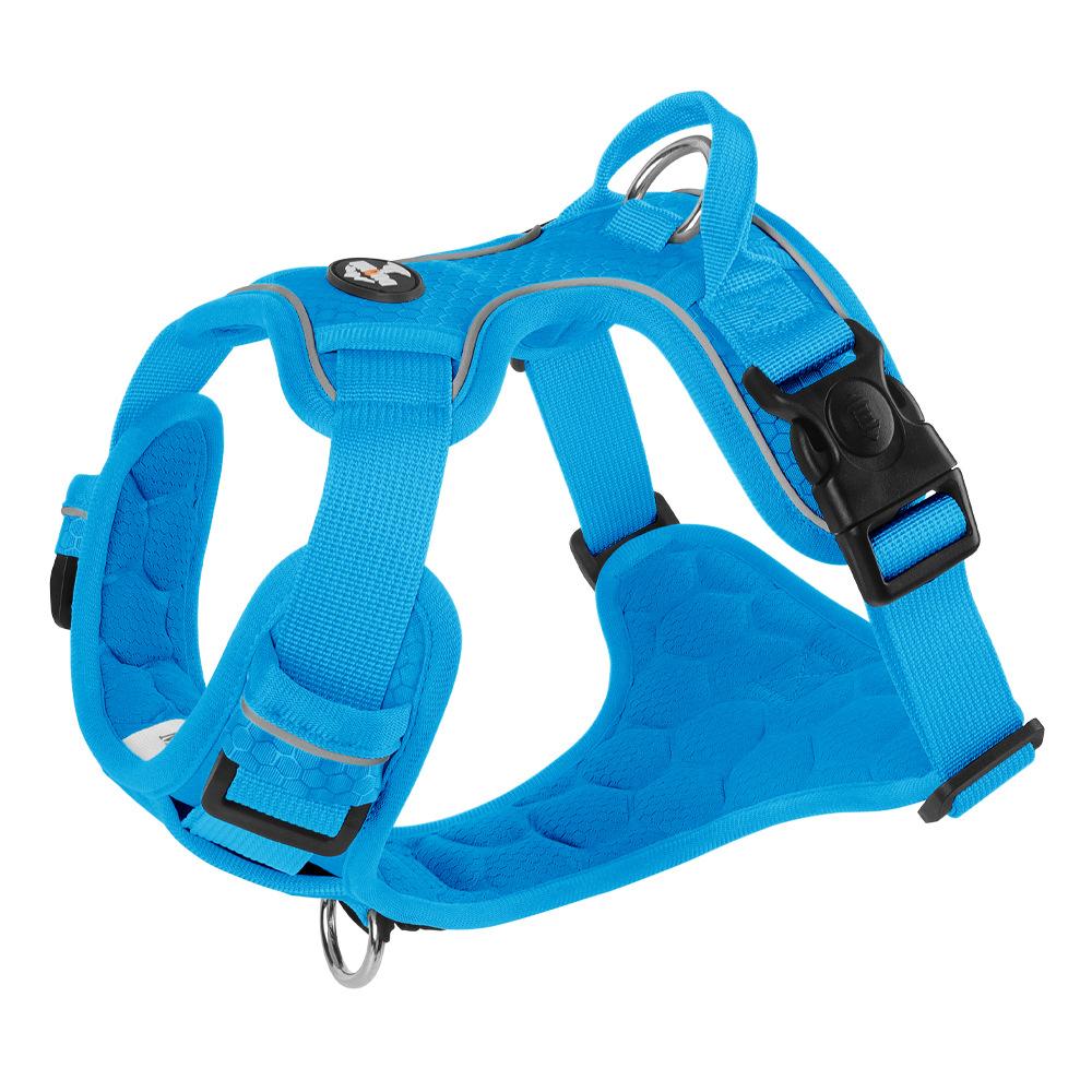 

New dog leash, reflective, breathable and explosion-proof pet chest strap, soft massage dog chest and back S небесно-голубой