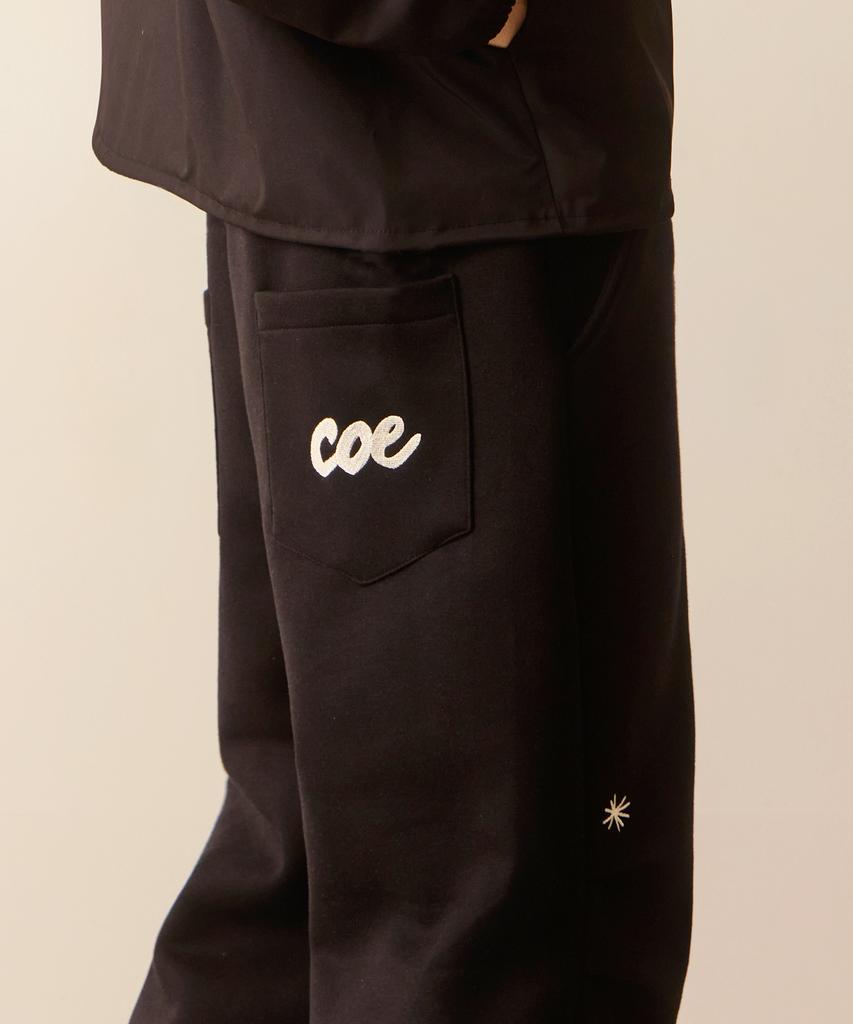 Ebeulisi Pintuck Patchwork Sweatpants (Black)
